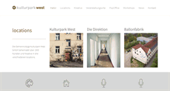 Desktop Screenshot of kulturparkwest.de