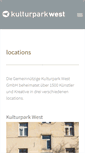 Mobile Screenshot of kulturparkwest.de